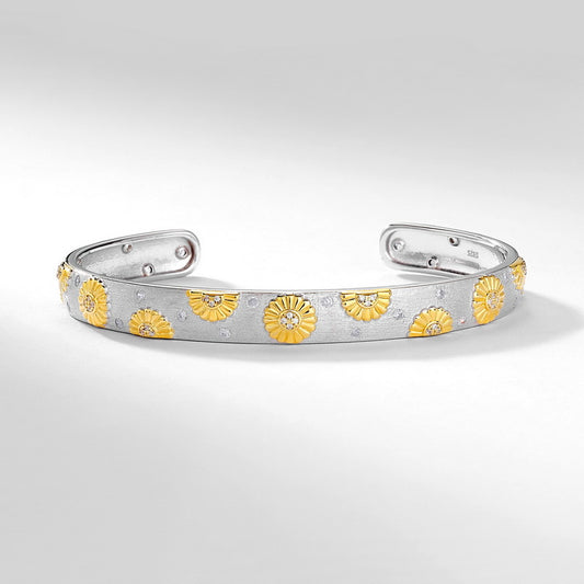 S925 Sterling Silver Jewelry Bangle Hand Made Wire Drawing Craft Silky Surface Texture Bangles