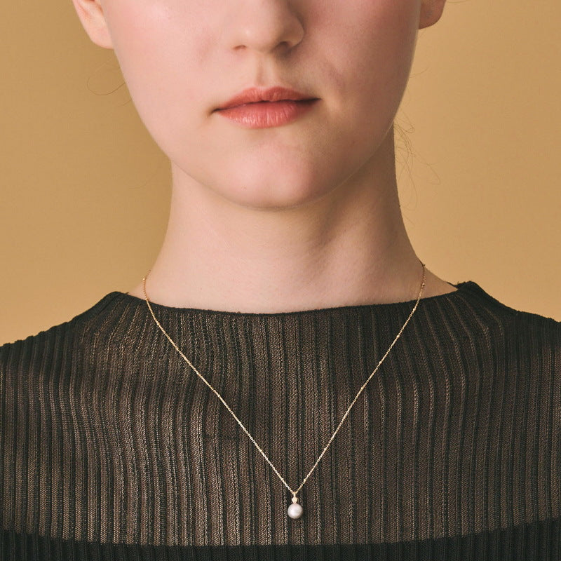 S925 Sterling Silver Jewelry Pendant Natural Freshwater Pearl Gemstone Necklace Charms