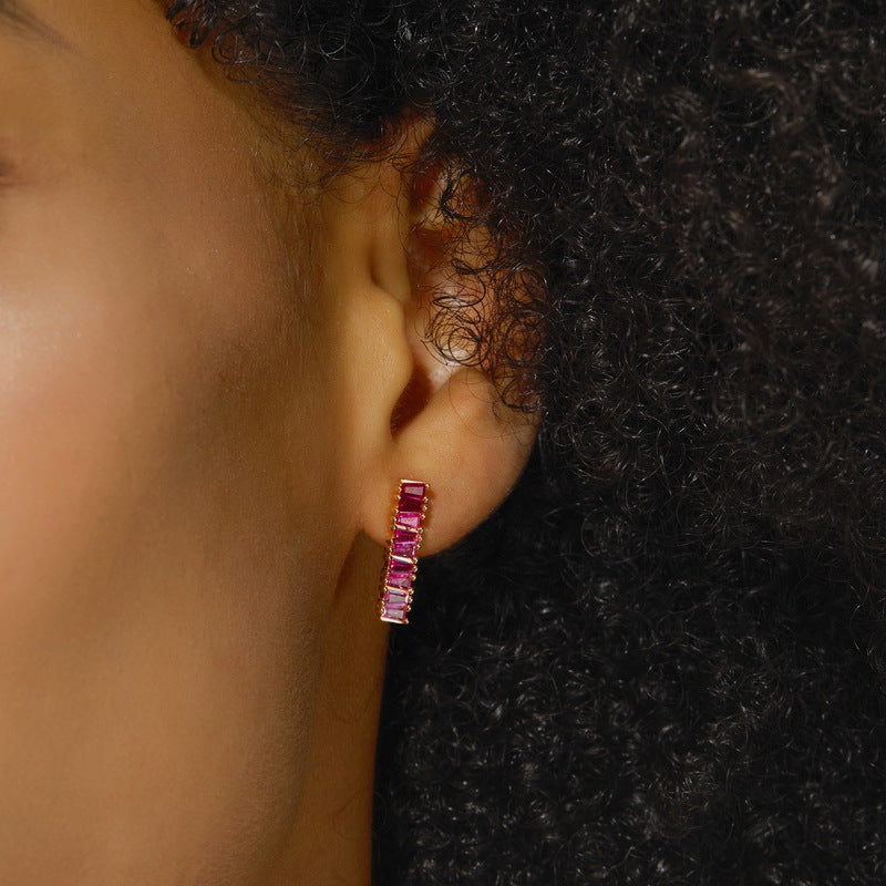 S925 Sterling Silver Jewelry Ring Pink Corundum Gemstone Unique Design Simple Luxury Rings