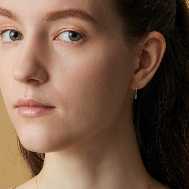 S925 Sterling Silver Jewelry Earrings Natural Malachite Gemstone Sector Style Detachable Earrings