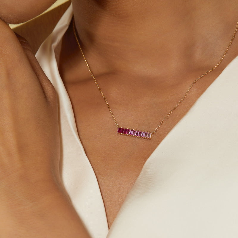 S925 Sterling Silver Jewelry Ring Pink Corundum Gemstone Unique Design Simple Luxury Rings