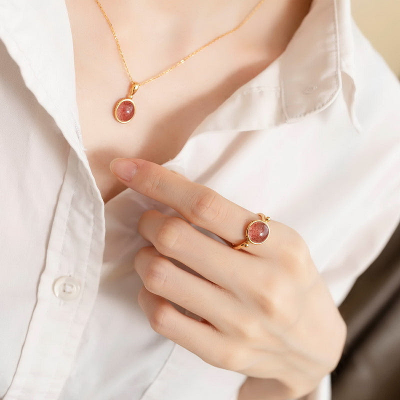 S925 Sterling Silver Jewelry Pendants Natural Malachite Gemstone Gold Plating Necklace Charms