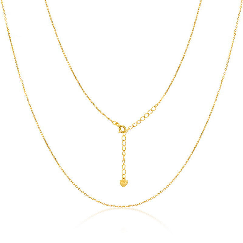 S925 Sterling Silver Jewelry Chain Gold Plating Extension Adjustable Necklace Chains