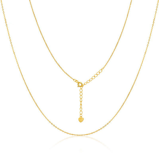 S925 Sterling Silver Jewelry Chain Gold Plating Extension Adjustable Necklace Chains