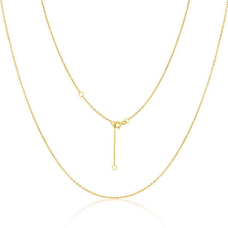 S925 Sterling Silver Jewelry Chain Gold Plating Length Adjustable Necklace Chains