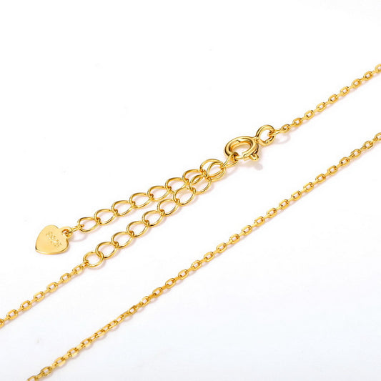 S925 Sterling Silver Jewelry Chain Gold Plating Extension Adjustable Necklace Chains