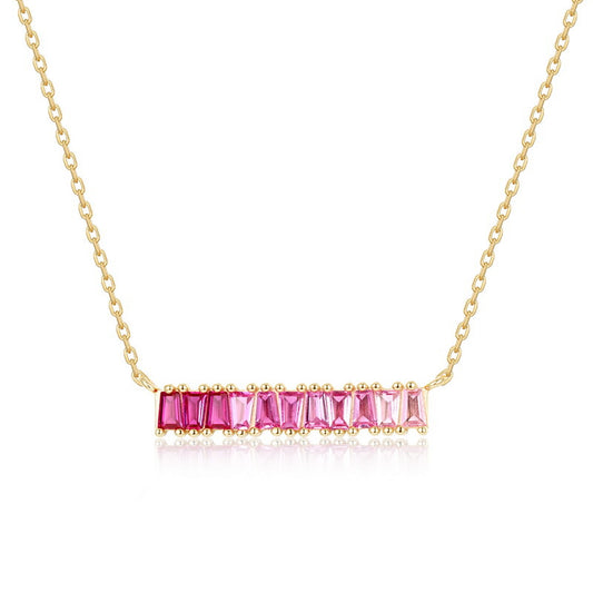 S925 Sterling Silver Jewelry Ring Pink Corundum Gemstone Unique Design Simple Luxury Rings