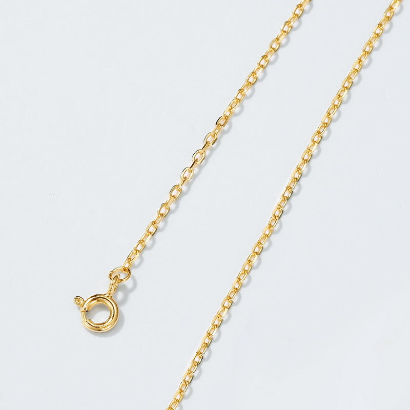 S925 Sterling Silver Jewelry Chain Gold Plating Length Adjustable 1.5mm Necklace Chains