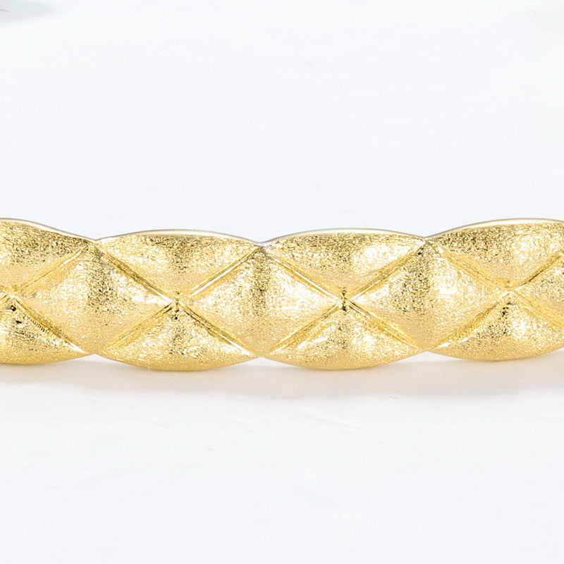 S925 Sterling Silver Jewelry Bangle Hand Made Wire Drawing Craft Silky Texture Interlaced Design Bangles