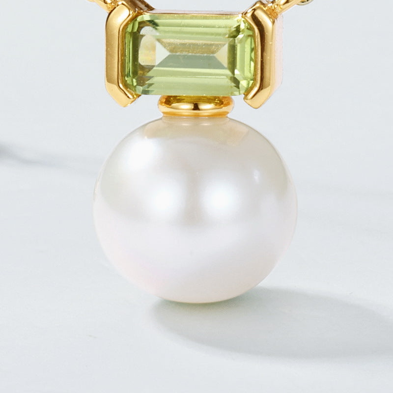 S925 Sterling Silver Jewelry Necklace Natural Freshwater Pearl Fashion Charms Necklace