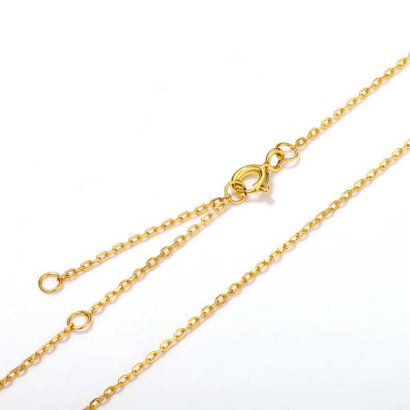 S925 Sterling Silver Jewelry Chain Gold Plating Length Adjustable Necklace Chains