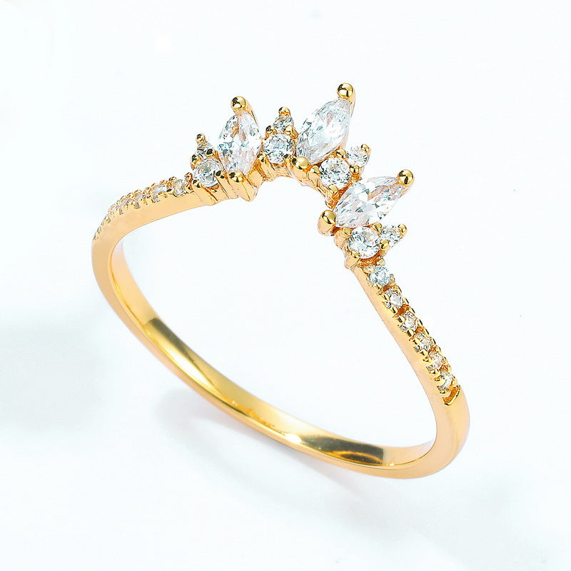 S925 Sterling Silver Jewelry Gold Plating Magical Color Opal Gemstone Stacking Rings