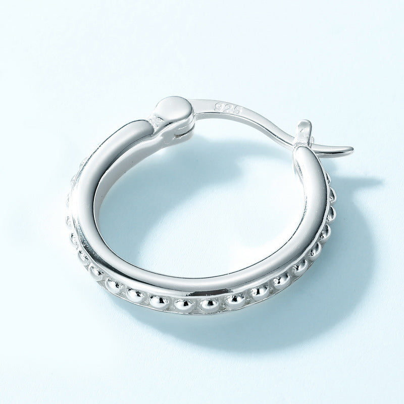 S925 Sterling Silver Jewelry Earrings Natural Malachite Gemstone Asymmetric Earrings