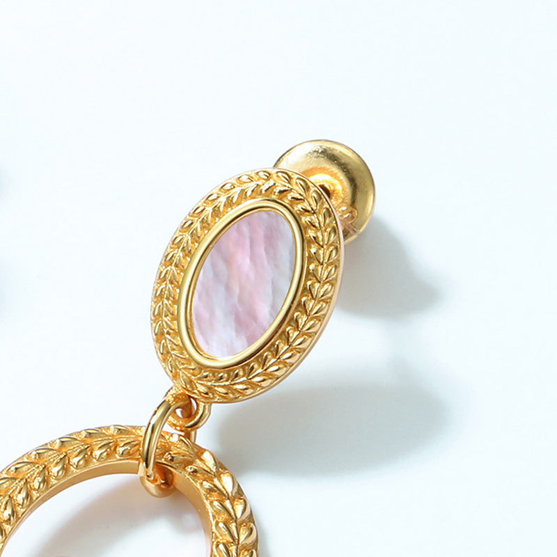 S925 Sterling Silver Jewelry Earrings Natural Freshwater Pearl and White Shell Earrings