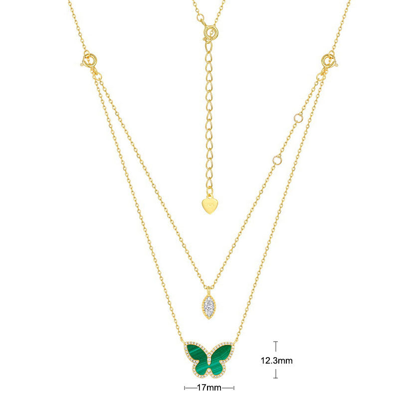 S925 Sterling Silver Jewelry Necklace Natural Malachite Gemstone Charms Necklaces Bracelets