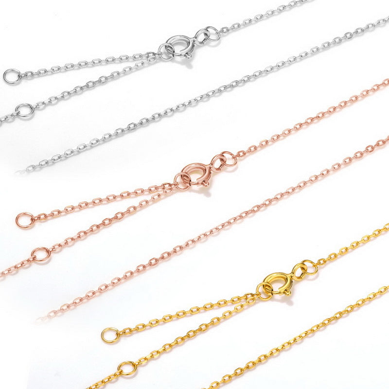 S925 Sterling Silver Jewelry Chain Gold Plating Length Adjustable Necklace Chains
